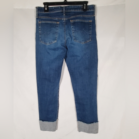 AG ADRIANO GOLDSCHMIED STEVIE HIGH-RISE SKINNY ANKLE CUFF DENIM JEANS - Picture 5 of 8